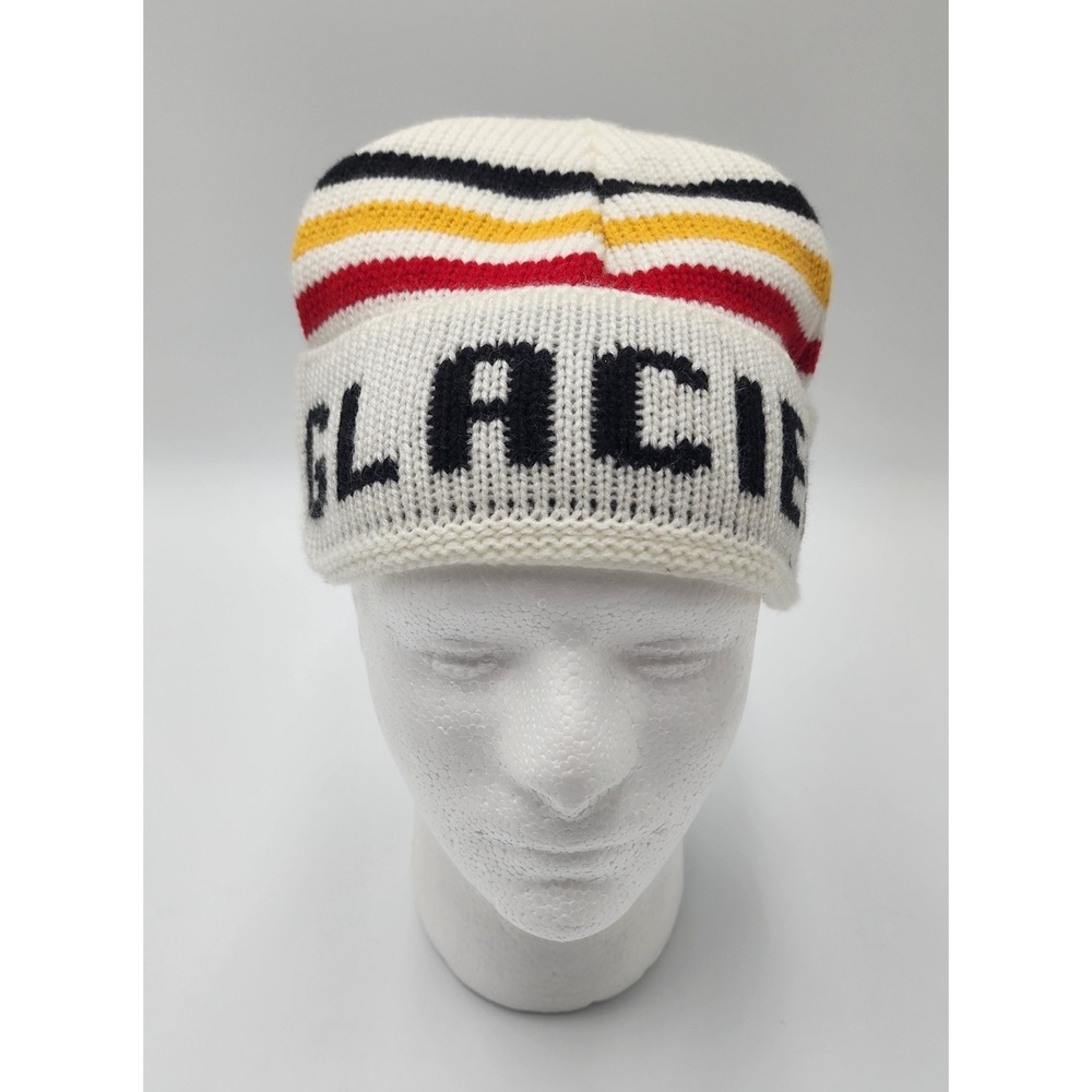 GLACIER WINTER HAT KNIT WHITE STRIPED - Picture 6 of 10